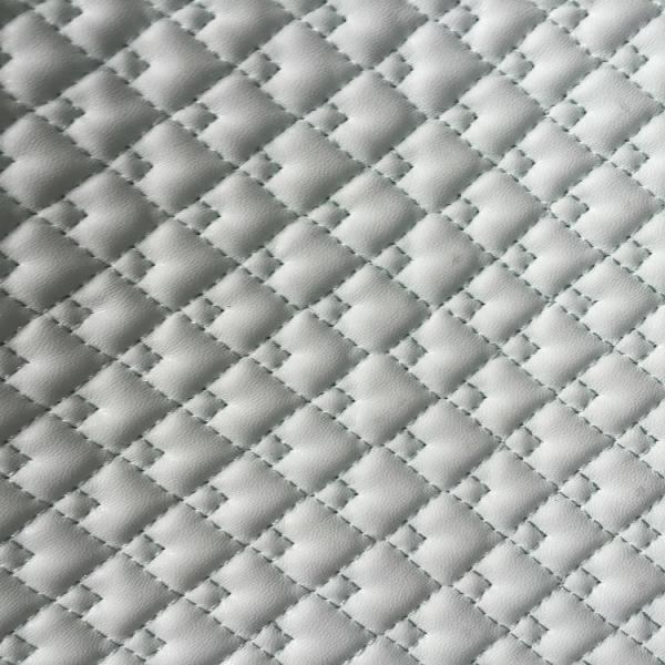 Patent Quilted Faux Leather Fabric Multi Color Abrasion Resistant Durable