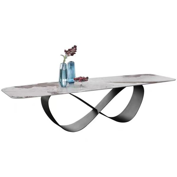 Modern Room Table Furniture Rectangle Marble Dining Table Long Dining Table 8 Chairs