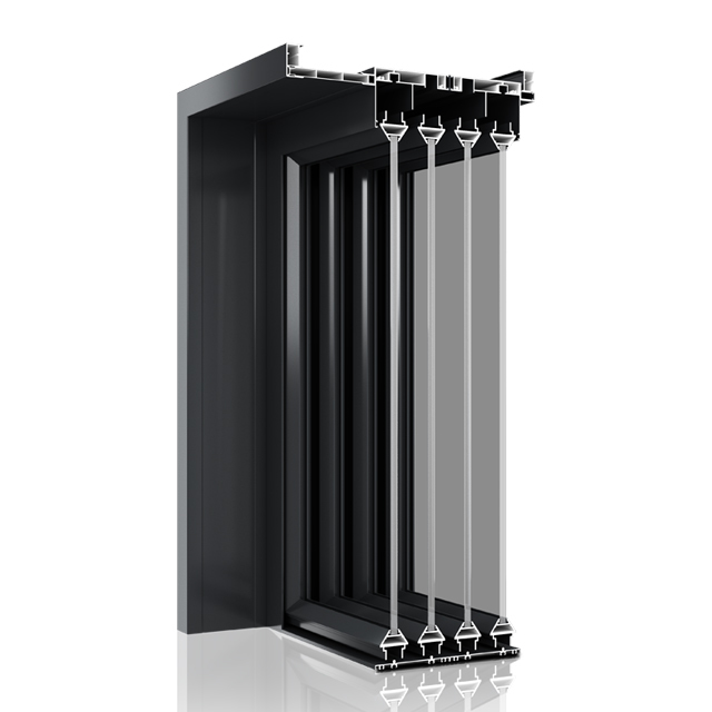 Custom Glass Slim Frame Partition Sliding Door For Living Room Soundproof
