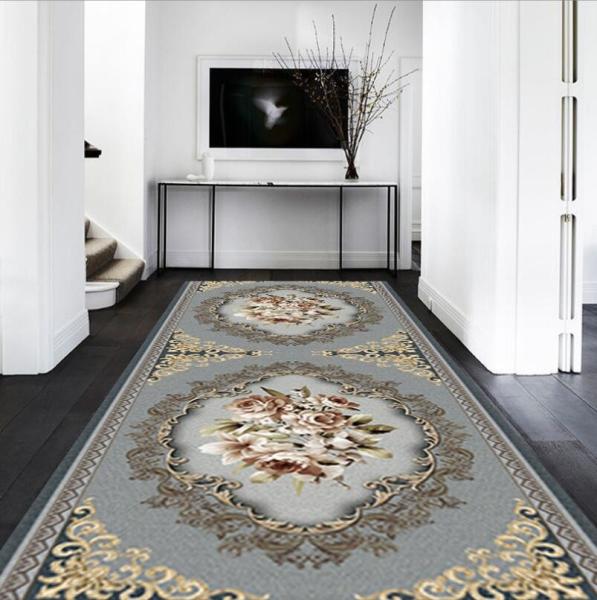 European Style Polyester Fiber Custom Commercial Floor Mat For Entrance Corridor Stairway Hotel