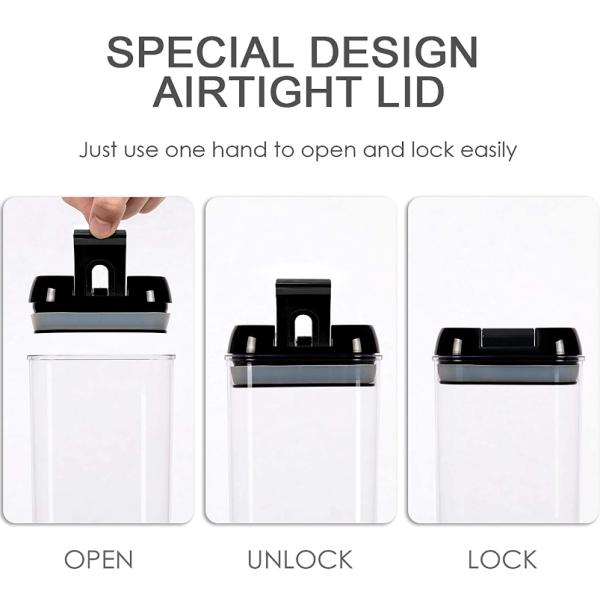 7pcs BPA Free Airtight kitchen Household Storage Container With Easy Lock Lids