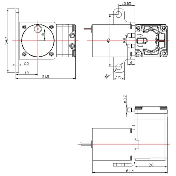 Self Priming Mini Electric Water Pump , Low Noise Mini Water Pump 12v Dc