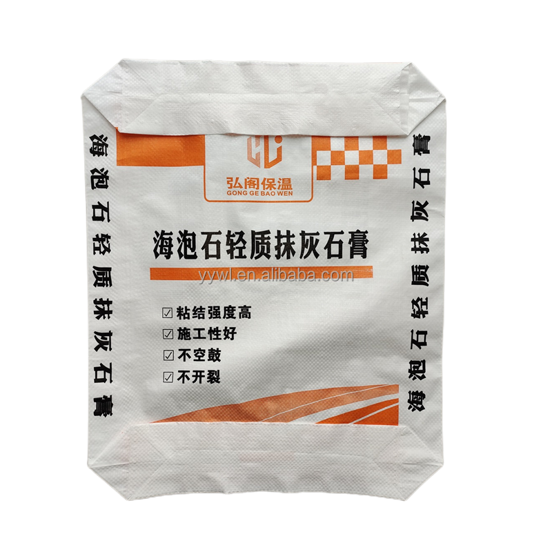 80GSM PP Woven Bag with Multi-color Printing and Laminated PE Film for 50KG Cement and Gypsum Powder