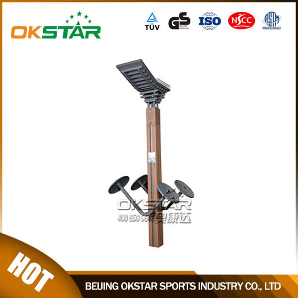 wooden street lamp outdoor fitness spinner