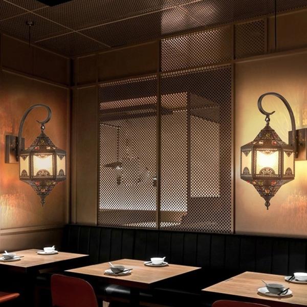 Waterproof Decorative Black Copper Wall Light With 80 Lamp Luminous Flux