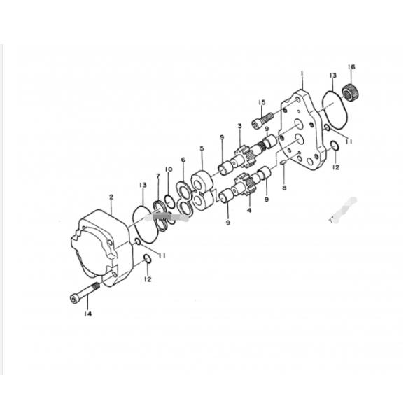 Блок насоса HPV091 4206916 экскаватора EX100-1 гидравлический