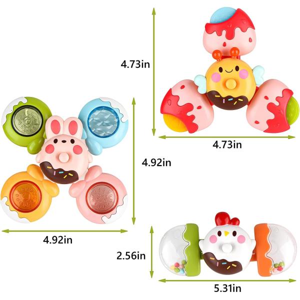 Gender-Neutral Baby Bath Spinner Toy for 2-4 Years Old Rotating and Detachable Sensory Gift