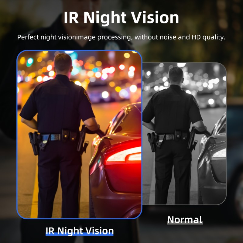 Mini Portable 2k 40MP UHD Body Worn Camera 1.54'' Screen IP65 Waterproof IR Night Vision Wifi Body Camera for Security Guard