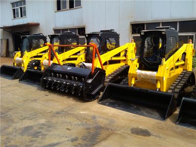 CE SGS Skid Steer Track Loader With Heavy Duty Forestry Mulcher 100HP Engine