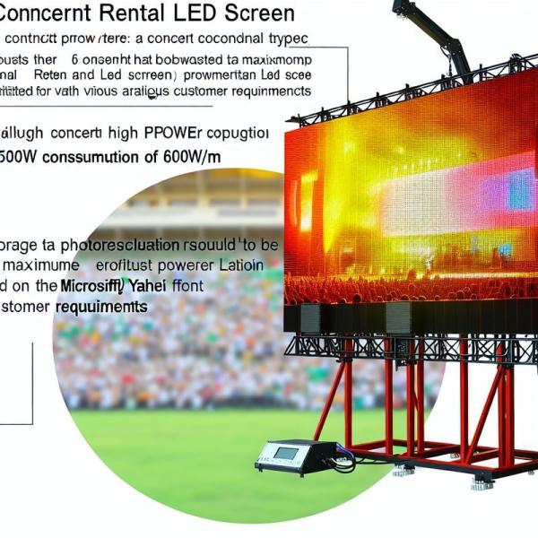 Max Power Consumption of 600W/m2 Concert Rental LED Screen for Your Customer Requirements from Original Type