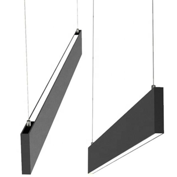 Black / White Linear LED Pendant Lights 2 Years Warranty For Office