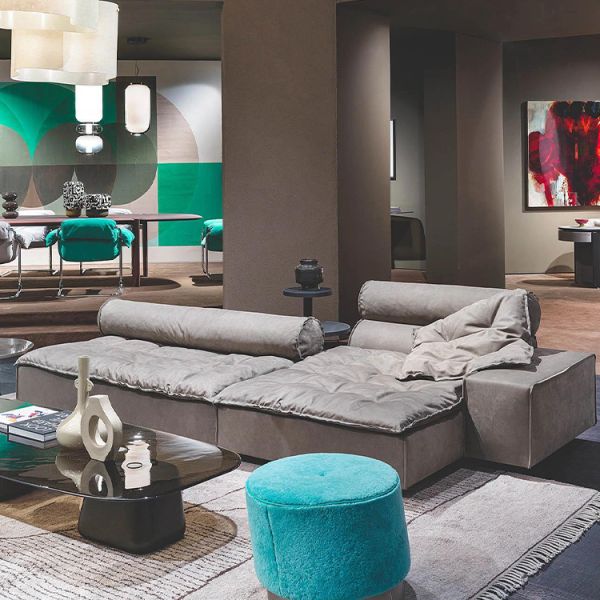 Italian Design Fabric Modular Sofas Set Luxury Living Room Sofas Combination Fabric Sofas Couch Set