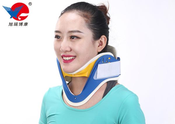 Waterproof First Aid Cervical Collar Neck Brace , Blue And White Rigid Plastic Cervical Collar