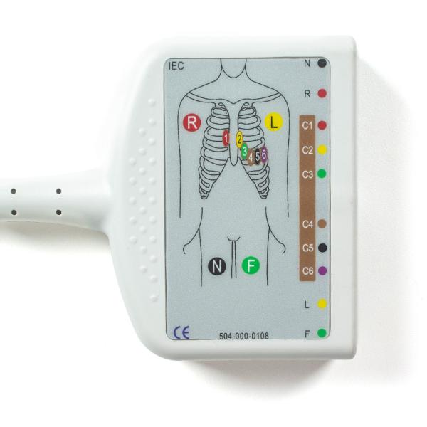 OD6mm 2.2M EKG Trunk Cable Compatible with Mortara Burdick 1600 300 3100 400 6100 800