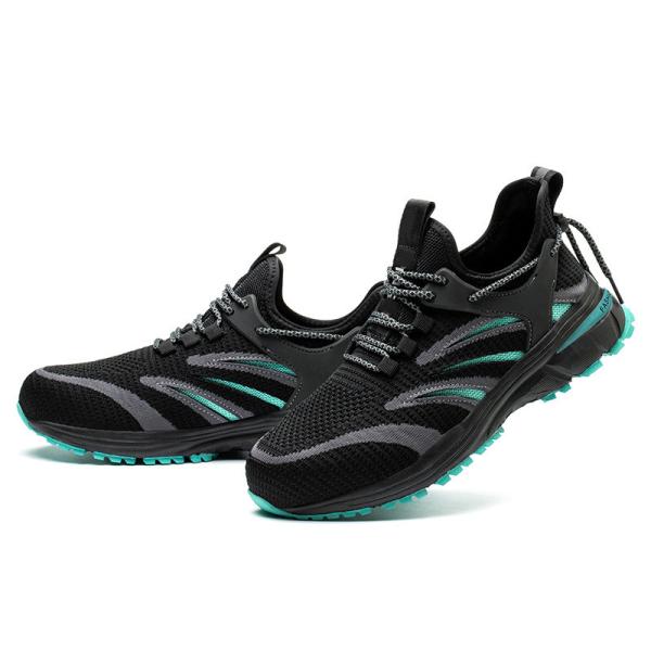 Anti-stab Steel Toe Summer Flying Knit Work Shoes With Comfortable Kevlar Midsole And MD Sole