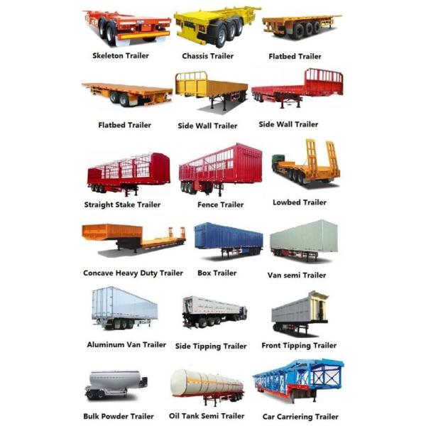 Heavy Duty Gooseneck 4 Axle  Lowboy Trailers 80 - 90 ton