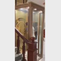 500-1000 Kg Elevadores de cabina hidráulica desnuda patrón de tambor de bronce tradicional vietnamita