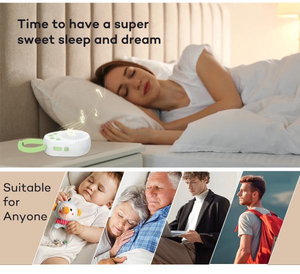 Portable White Noise Machine with 20 Soothing Sounds for Baby Sleep