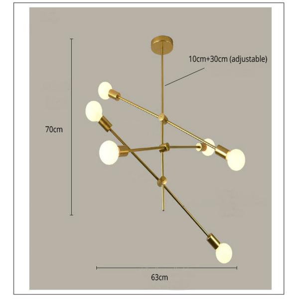 Modern Decoration Pendant Hanging gold Iron Cage Hanging Lamp