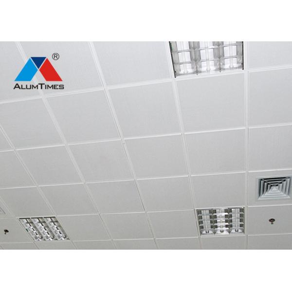 Anti Rust Aluminum Lay In Metal Ceiling Tiles 575x575mm Wooden Color