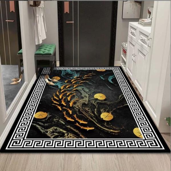 Abstract Picture Polyester Fiber Floor Carpet For Entrance Door And Living Room