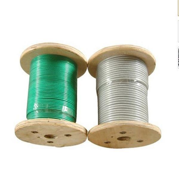 Cable en acier inoxydable recouvert de PVC recouvert de plastique 1 mm-10 mm de diamètre