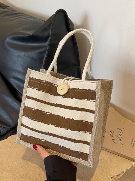 TOTE BAG CANVAS BAG CANVAS GIRL NEW PRINTED TOTE INS PORTABLE BENTO LUNCH BOX WORK
