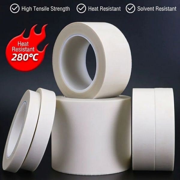 Acrylic Glass Cloth Tape 155℃ Heat Resistant with Strong Initial Adhesion and F-Class Electrical Insulation for Wiring Harness Binding