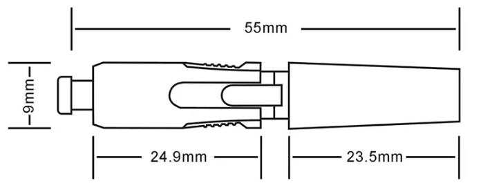 Зеленый цвет голубые 3.0*2.0mm соединителя оптического волокна APC UPC быстрый