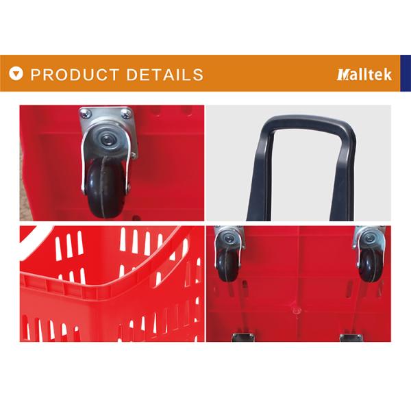 70L Large Capacity Plastic Shopping Basket For Supermarket