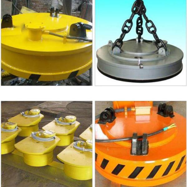 Circular Lifting Magnet Overhead Crane Parts For Steel Plant / Waste Plant