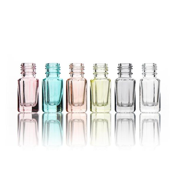 New Rollerball Empty Bottle 3ml 6ml 10ml 12ml Clear Octagon Attar Glass Essential Oil Roller Bottles