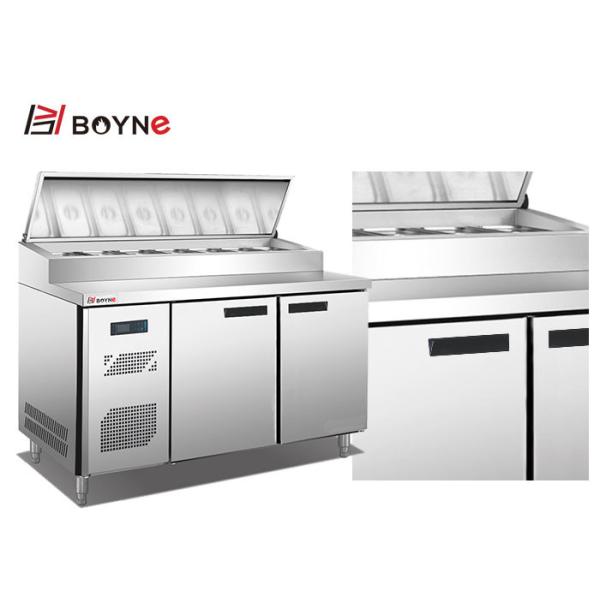 Холодильник подготовки пиццы двери компрессора 2 Embraco нержавеющей стали для магазина пекарни