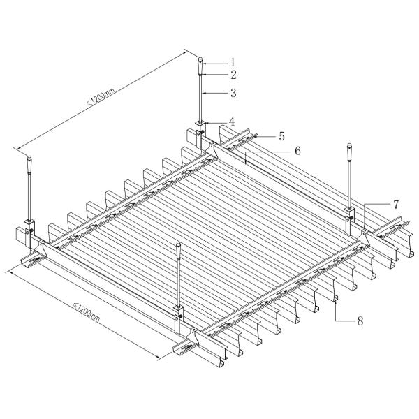 Customizable E Screen Aluminum Metal Ceiling Library Indoor Decoration