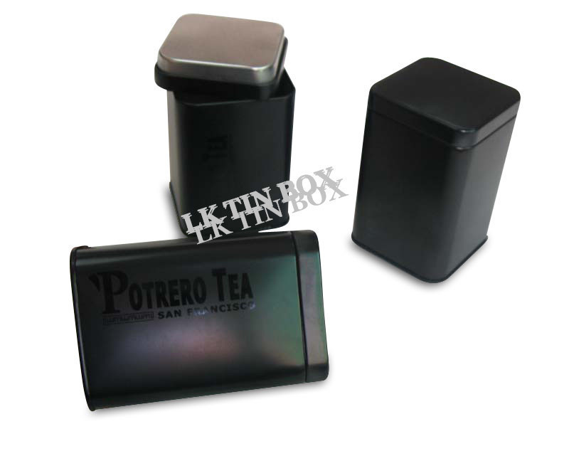 58 mm Square Shaped Potrero Tea Tin Box Packaging HACCP FDA SGS Approved