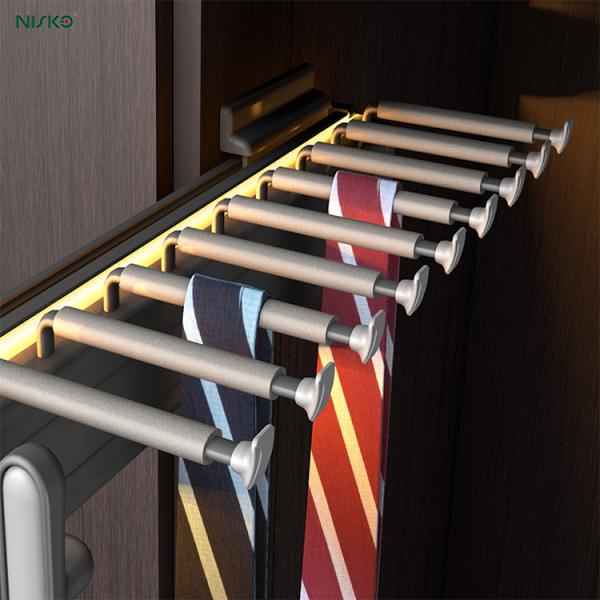 Wardrobe Ties Pull Out Rack Soft Closing Side Mounted