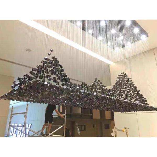 Luxury Stone Crystal Chandelier Large Modern Staircase Led Lighting(WH-NC-92)