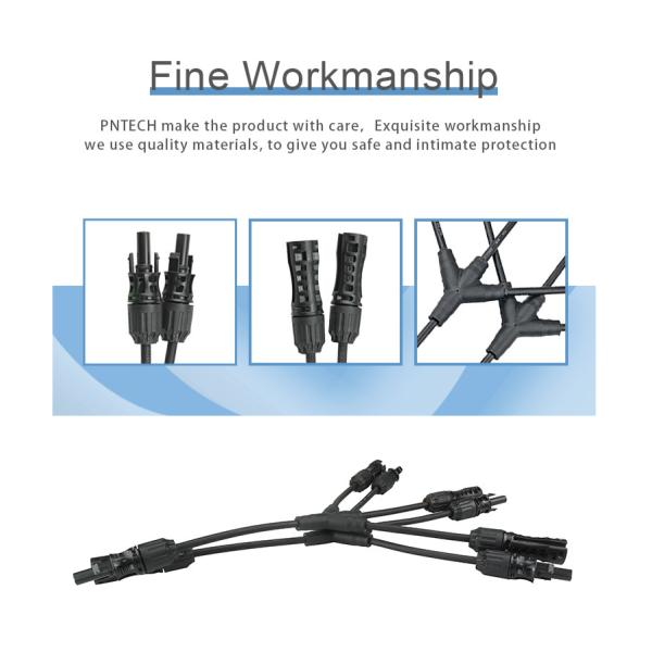 Conectores solares de 3 ramas 25A 3Y para el sistema de alimentación del módulo