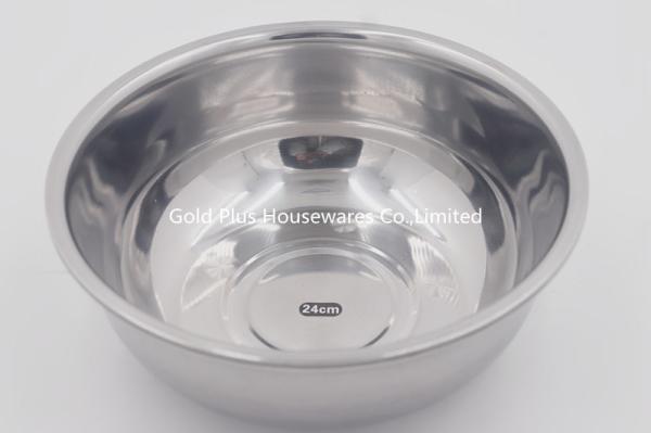 24cm China suppliers stainless steel restaurant food serving tray laser print Wash Basin