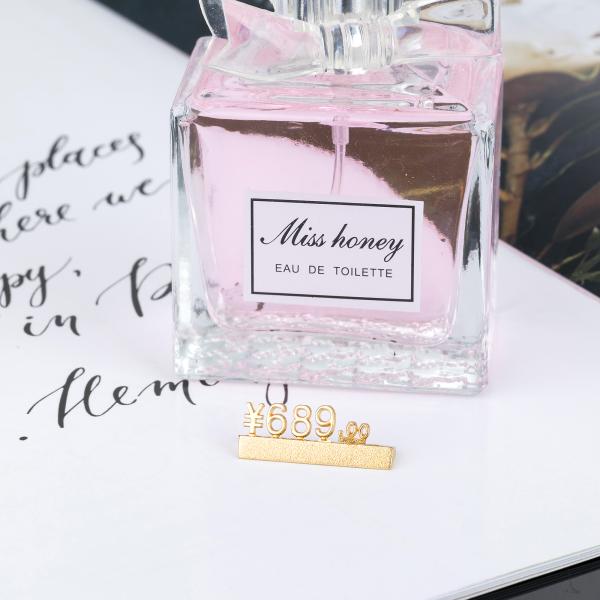 Настраиваемые золотые металлические дисплеи цен для ювелирных часов и предметов роскоши