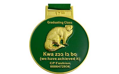 One Sided Award Ribbons And Medals , Large Award Medals Tear Resistance