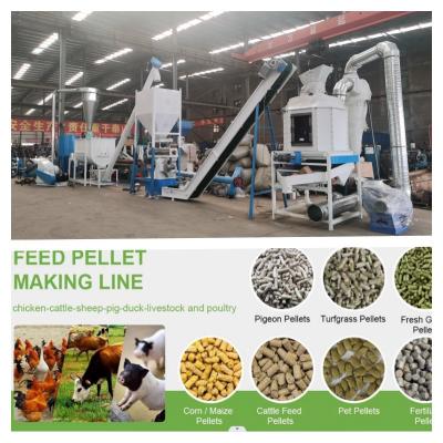 1-12mm totalmente automático 2 toneladas alimentam a linha de produção da pelota com certificado do CE