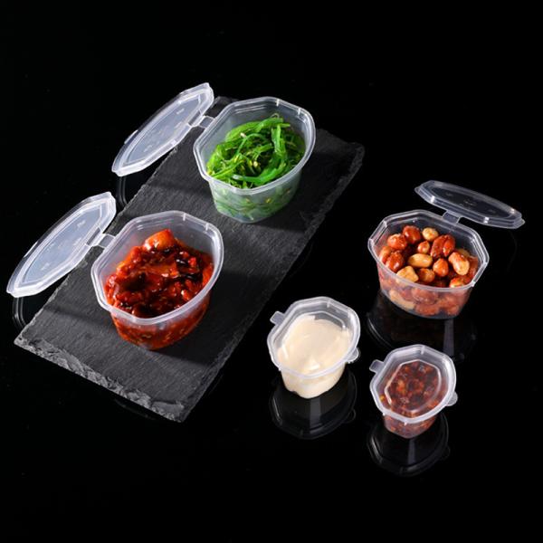 Custom Logo 35ml/50ml/75ml/100ml PP Plastic Cup Disposable Sauce Cup with Plastic Lid