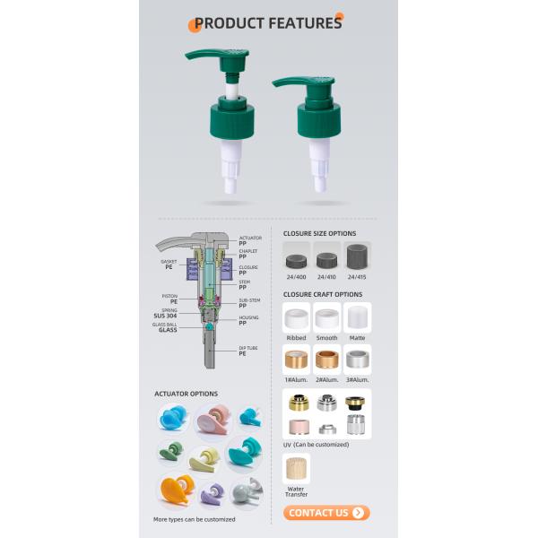 high toughness Bathroom liquid Hand Soap Dispenser Pump Lock Up Style OEM