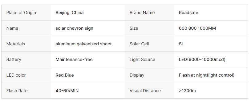 Solar Powered LED Warning Directional Chevron Traffic Sign for Road Safety