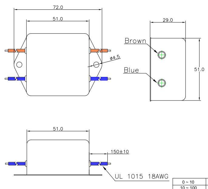 Фильтр EMI силы шумового фильтра 220V одиночной фазы YB22D2 10A для оборудования электропитания