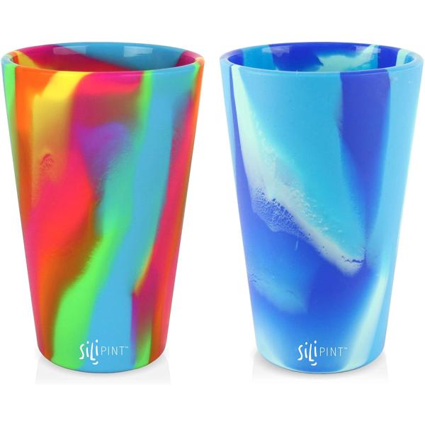 Custom Logo 16OZ Silicone Pint Glass Beer Mug Wine Cup