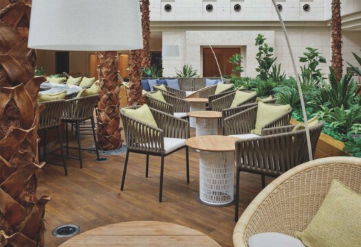 Comfortable High End Hotel Dining Chairs European Design Style with Modern Rattan