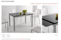 1700 mm de vidrio extensible mesa de comedor resistente a los impactos con patas de hierro