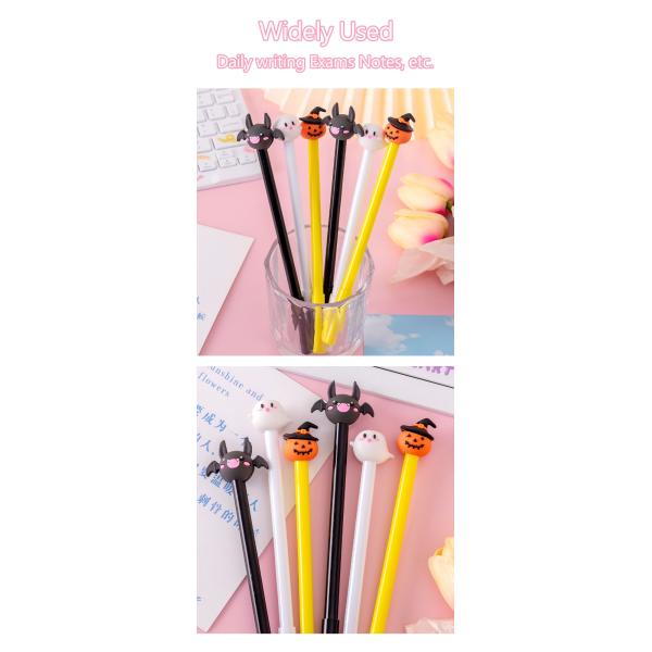 Halloween Neutral Pen 0.5mm Pumpkin Ghost Bat Topping Smooth Writing Gel Pen de tinta y lápiz de escritura